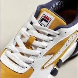 Fila Shoes Fila Limited Edition Mens Mindblower Sneakers Size 2 Gold White Navy Poshmark
